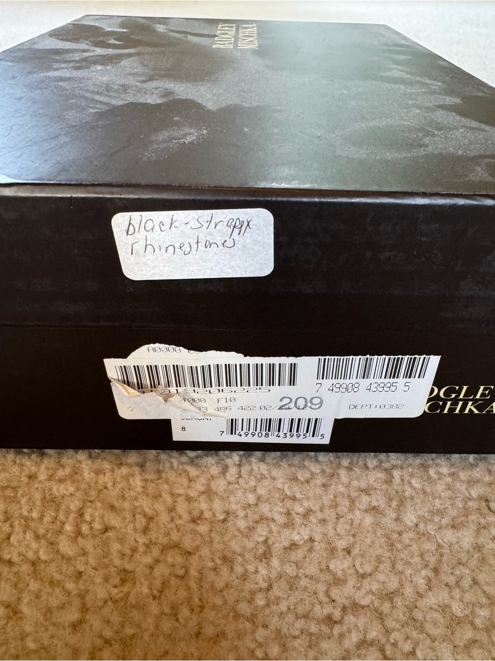 Badgley Mischka Black Sparkle Heels - Picture 5 of 5